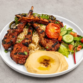 Lamb Chops.  plate