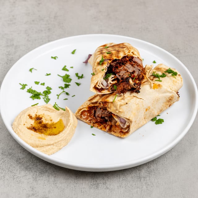 Beef Kebob. Wrap.